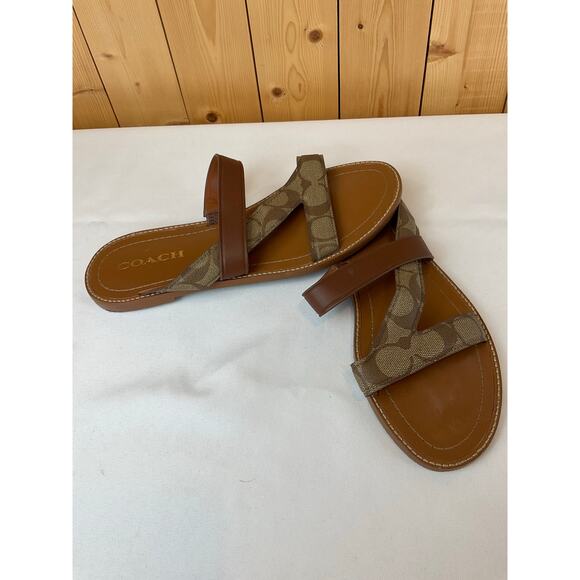Coach Harlan Sandal, Size 10- Brown - Picture 2 of 6